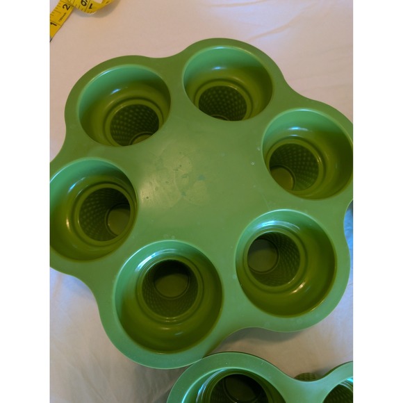 The Unbranded Brand Other - Set of 6 Green Silicone Ice Cream Cone Holder Molds | 36 Total | Dessert Form
